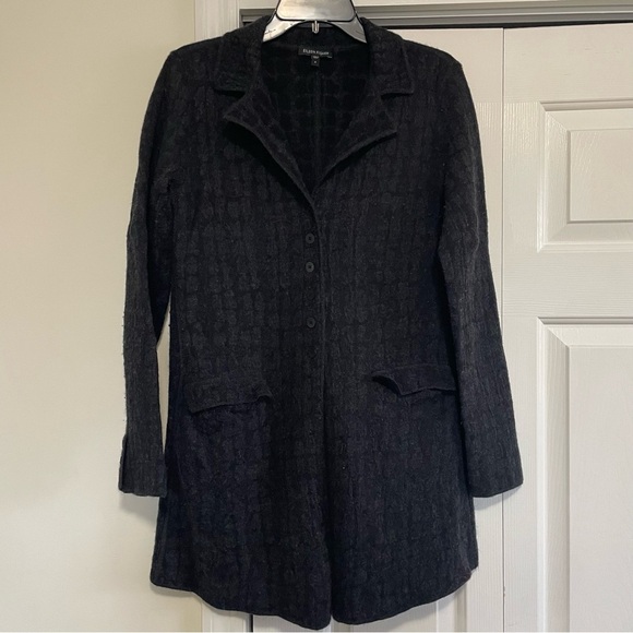 Eileen Fisher Gray Sweater Jacket Size Small - Picture 1 of 9